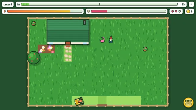 Lawn Rascal, in play