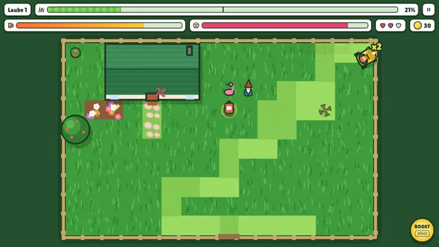 Lawn Rascal, in play